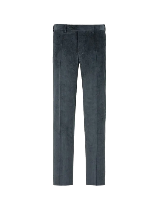 Canali Corduroy Stretch Cotton Pants in Grey