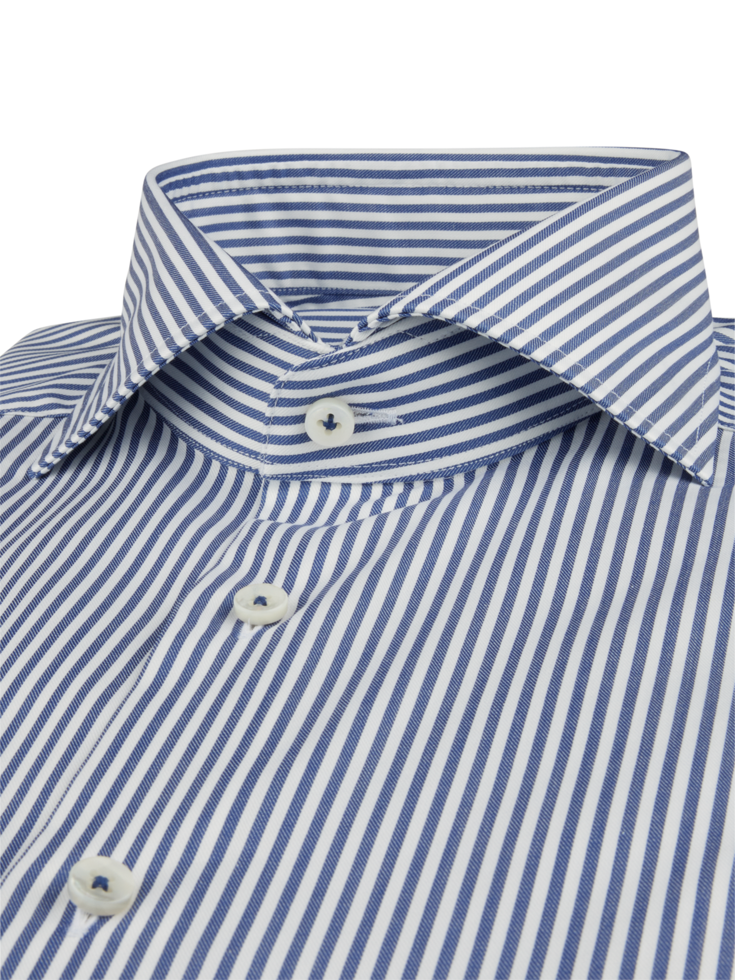 Stenströms Blue Striped Twill Shirt -Light Blue