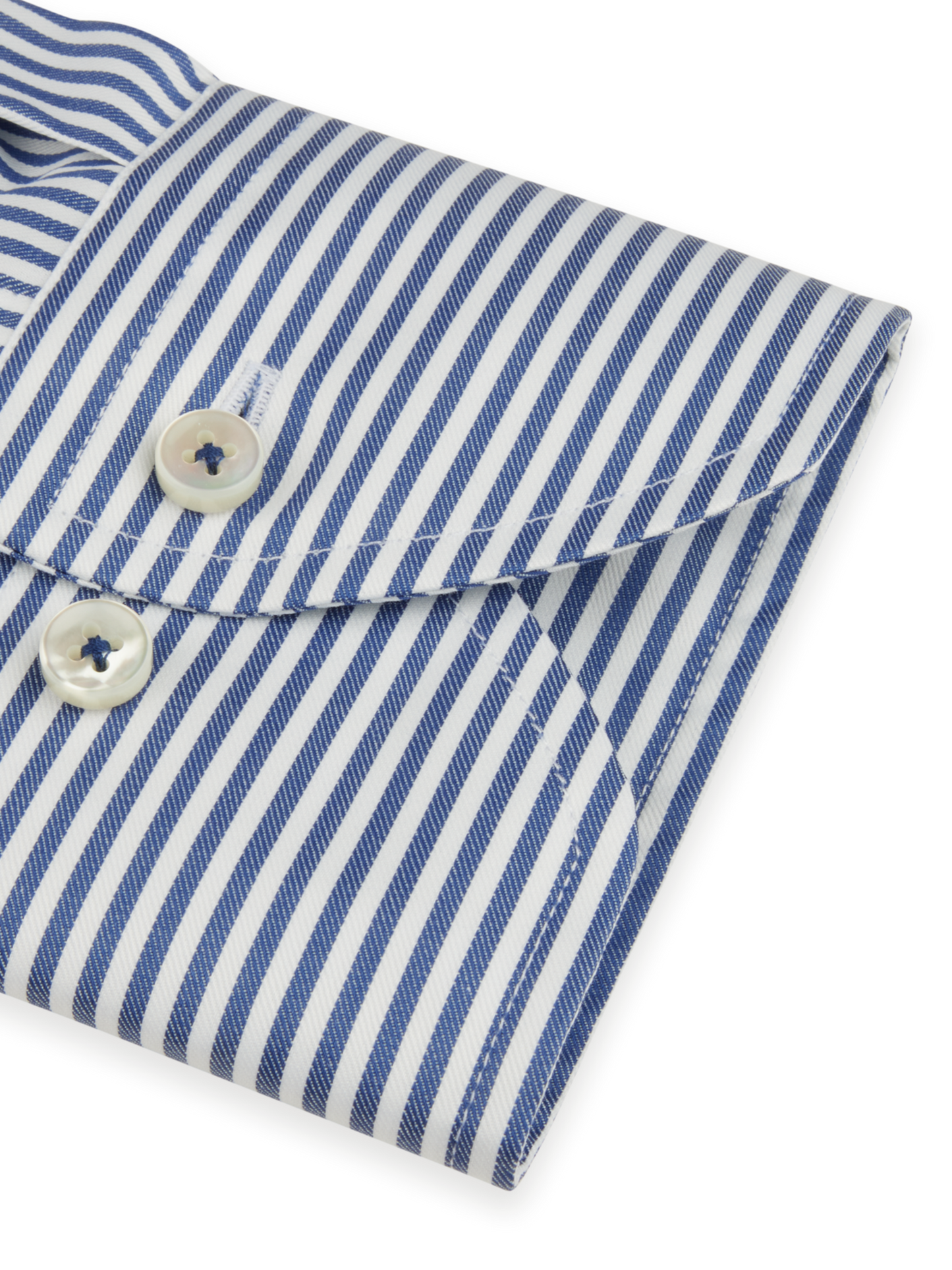 Stenströms Blue Striped Twill Shirt -Light Blue