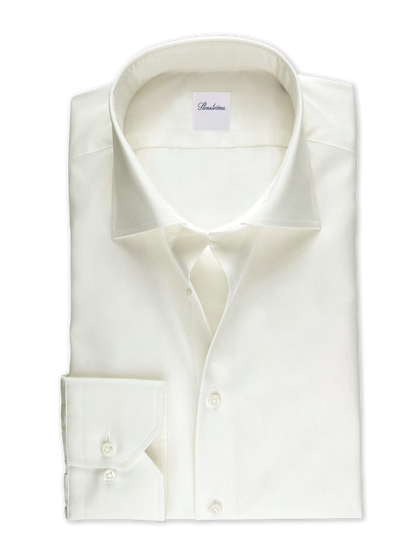 Stenströms Superior Twill Dress Shirt in Slim Fit-Champagne
