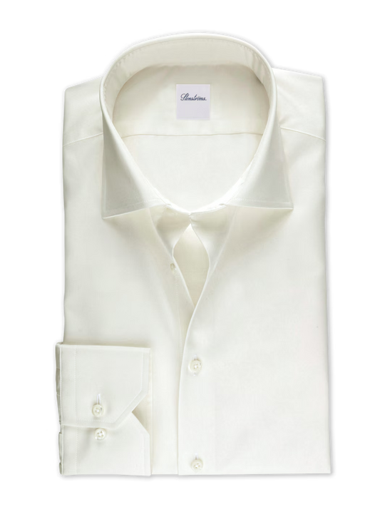 Stenströms Superior Twill Dress Shirt in Slim Fit-Champagne