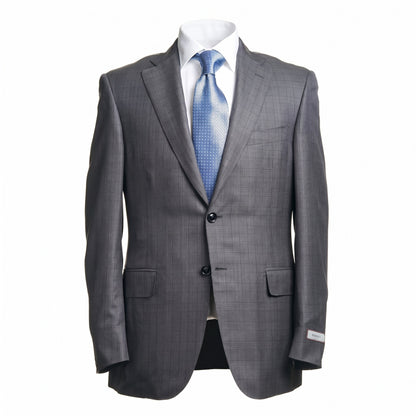 Canali Suit in Super 150s Wool Exclusive in Grey Olive Check