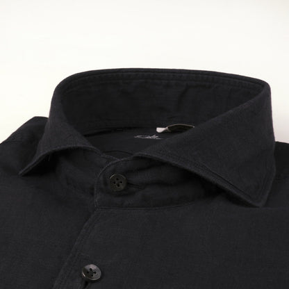 Stenströms Linen Sport Shirt in Black