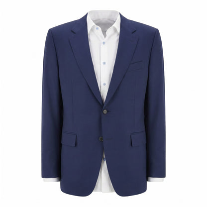 Canali Siena Model Sport Coat in Travel Wool–Navy