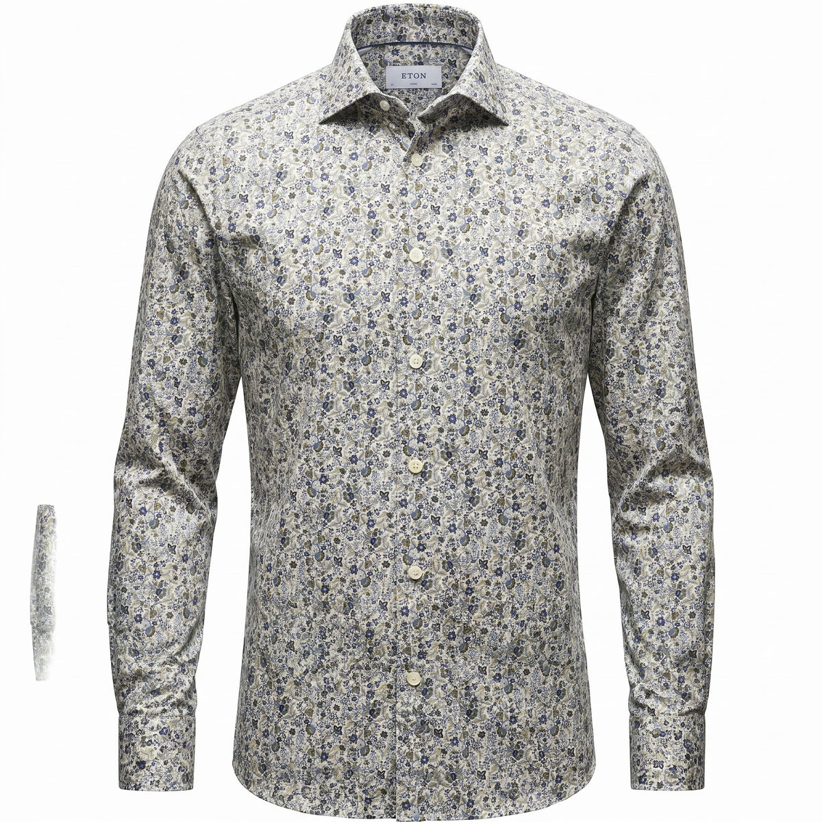 Eton Floral Jersey Stretch Shirt in Slim Fit