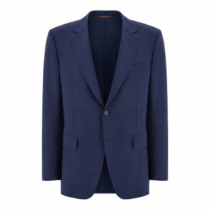 Canali Siena Model Sport Coat in Travel Wool–Navy