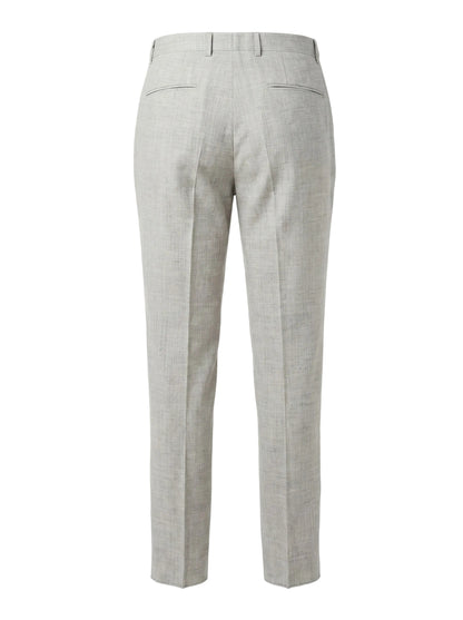Canali Siena Classic Fit Wool, Silk and Linen Blend Dress Pants in Warm Flax