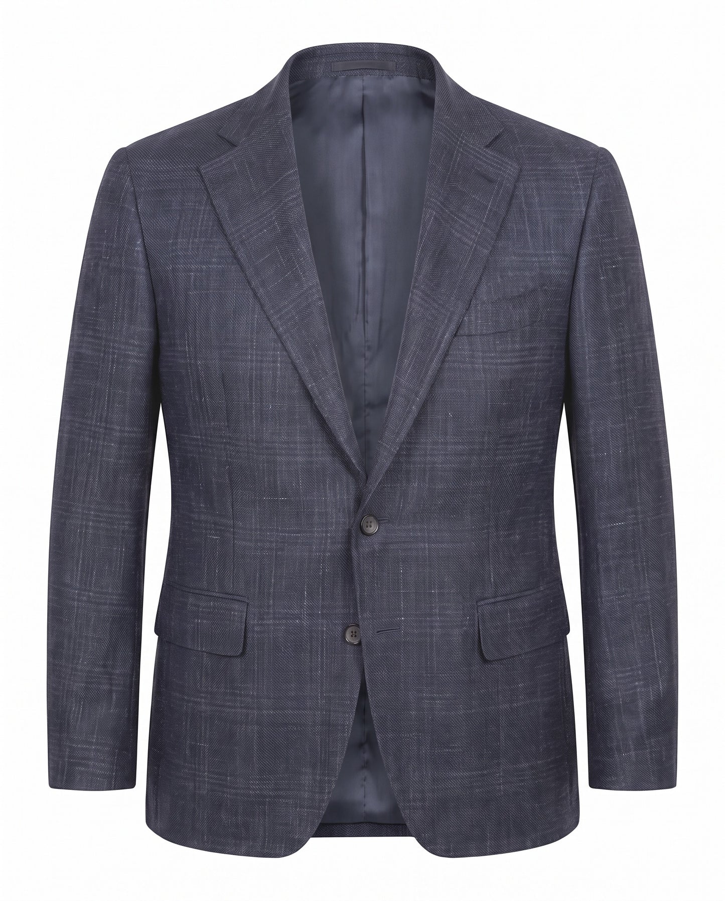 Canali Kei Model Wool Silk and Linen Sport Coat in Navy
