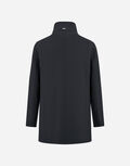 Herno Eco Wool Coat with Detachable Faux Fur Collar-Navy