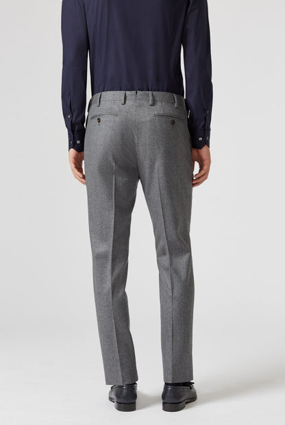 Canali Wool Flannel Dress Pants In Light Gray