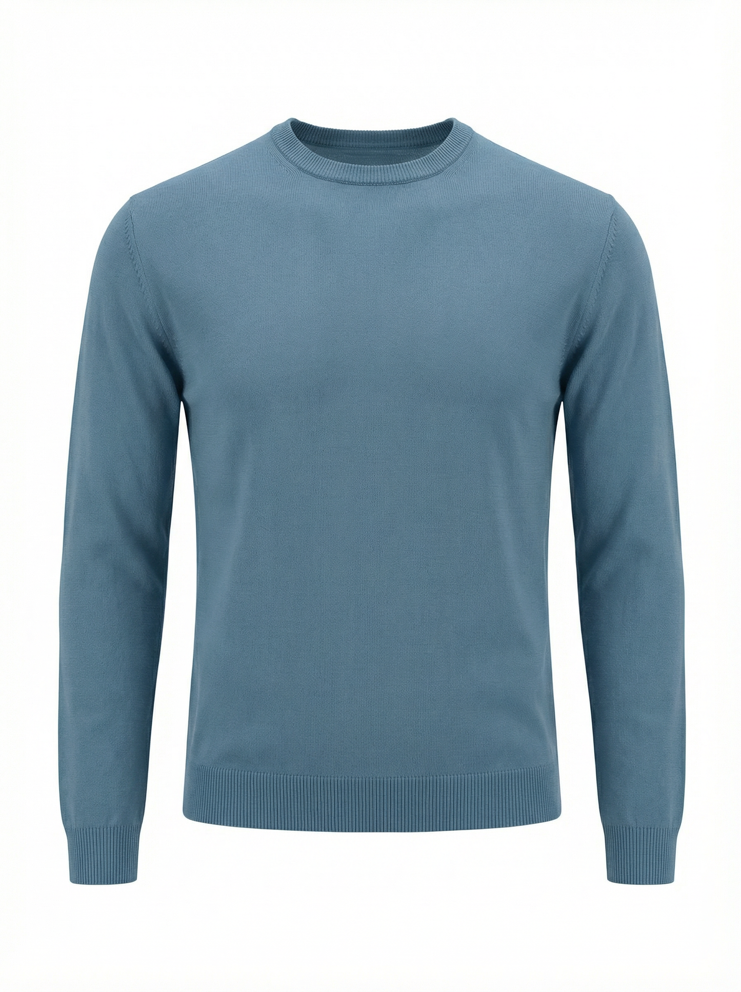 DANIELE FIESOLI Cotton Crew Neck Sweater in Dusty Blue