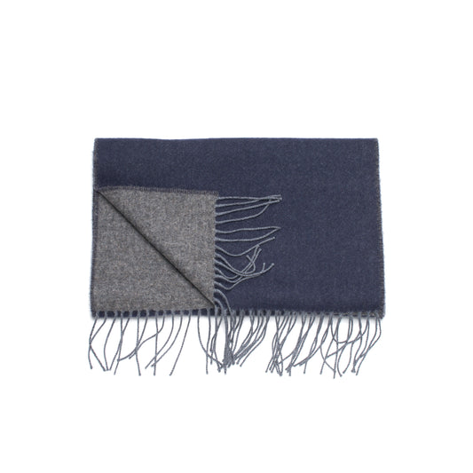 Bordered Reversible 100% Wool Scarf-05