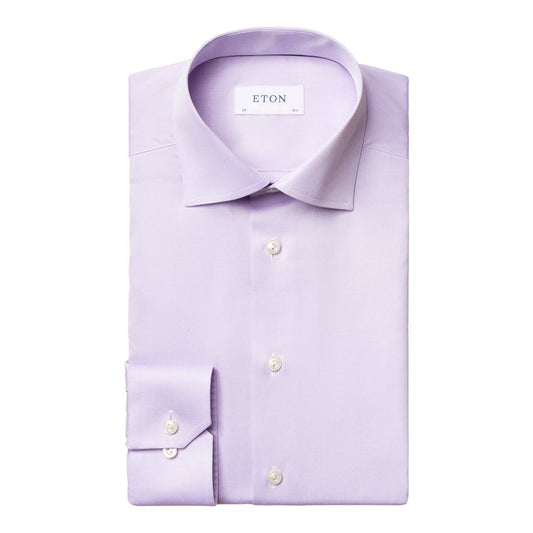 Eton Signature Twill Dress Shirt in Lavender