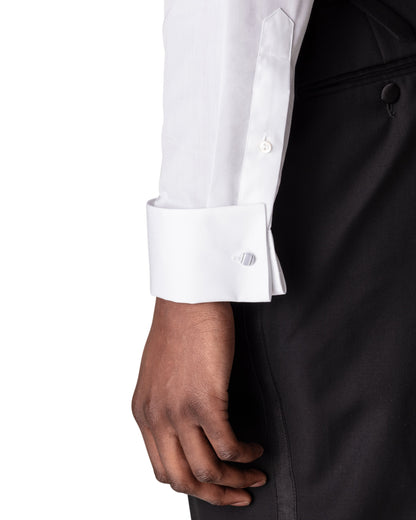 Eton White Signature Piqué Tuxedo Shirt
