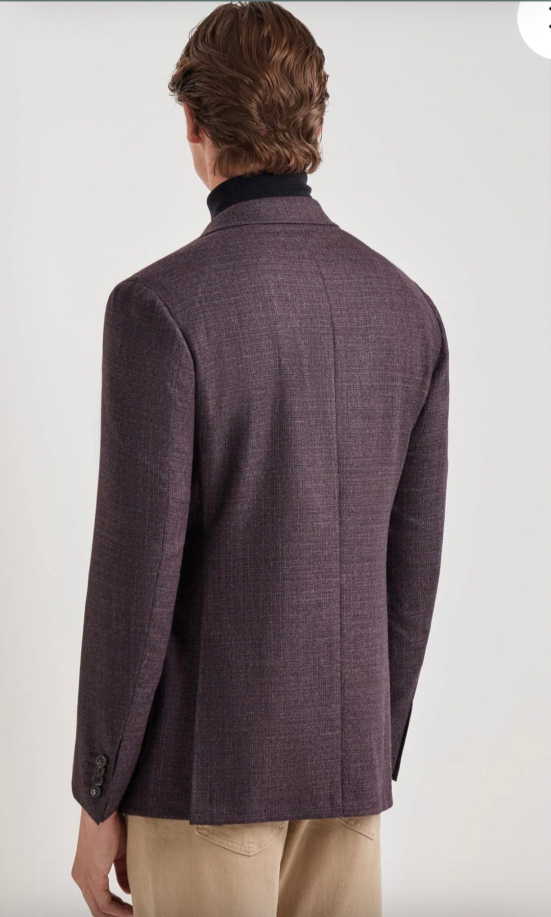 Canali Kei Model Wool Sport Coat in Plum