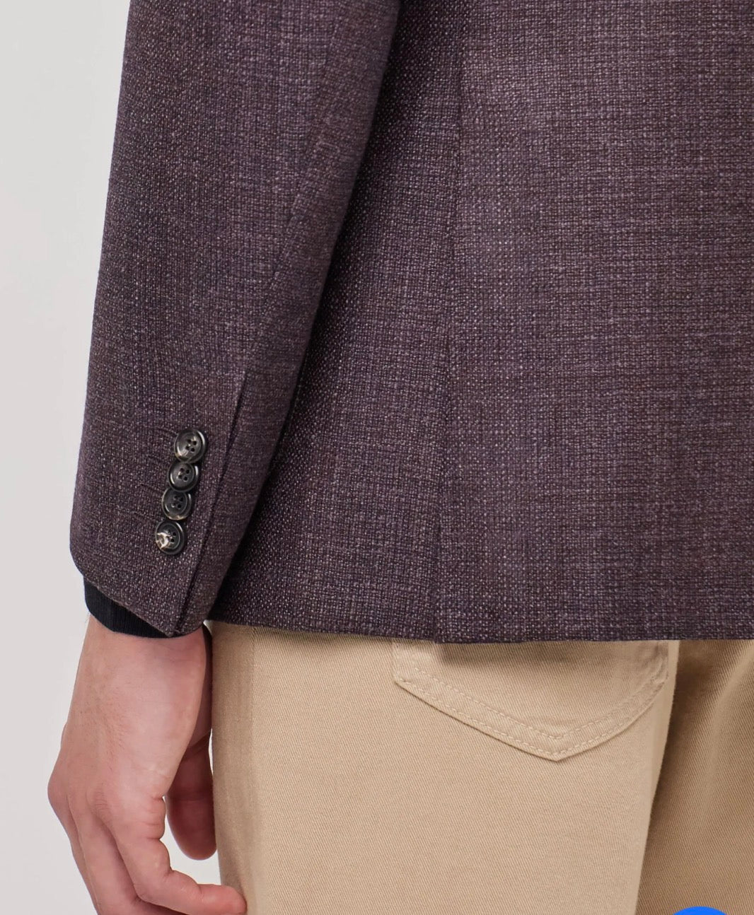 Canali Kei Model Wool Sport Coat in Plum