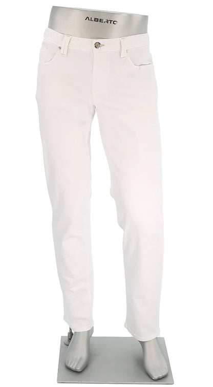 Alberto Super Stretch Jean in Model Pipe Light Weight -White