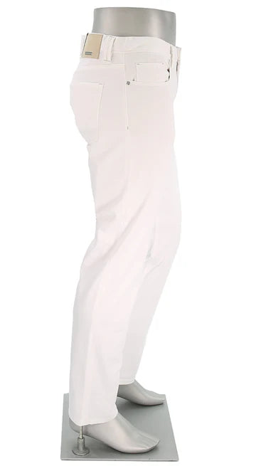 Alberto Super Stretch Jean in Model Pipe Light Weight -White