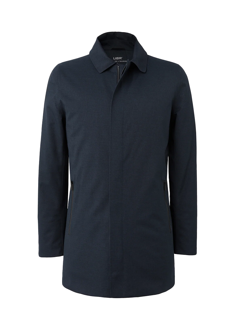 UBR Regulator Savile Wool Coat in Blue Melange