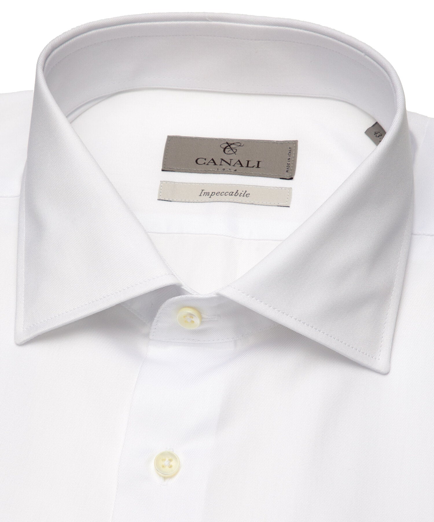 Canali Men's Impeccabile Solid Dress Shirt, White, Men's, 17 Canali Men's Impeccabile Solid Dress Shirt, White, Men's, 17