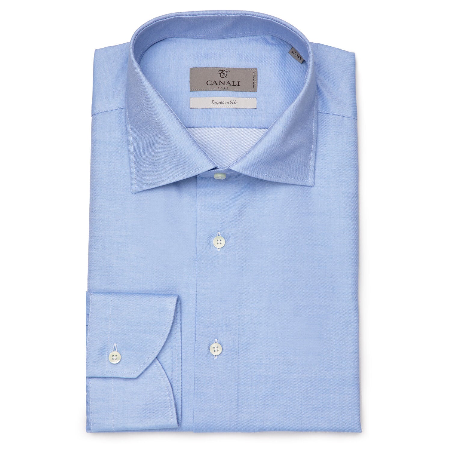 canali dress shirts Men's Impeccabile Solid Shirt, Blue, Men's, 15.5 Mermaid Ivory And Black Size:8 | UK All bridesmaid dresses Made in Italy.
