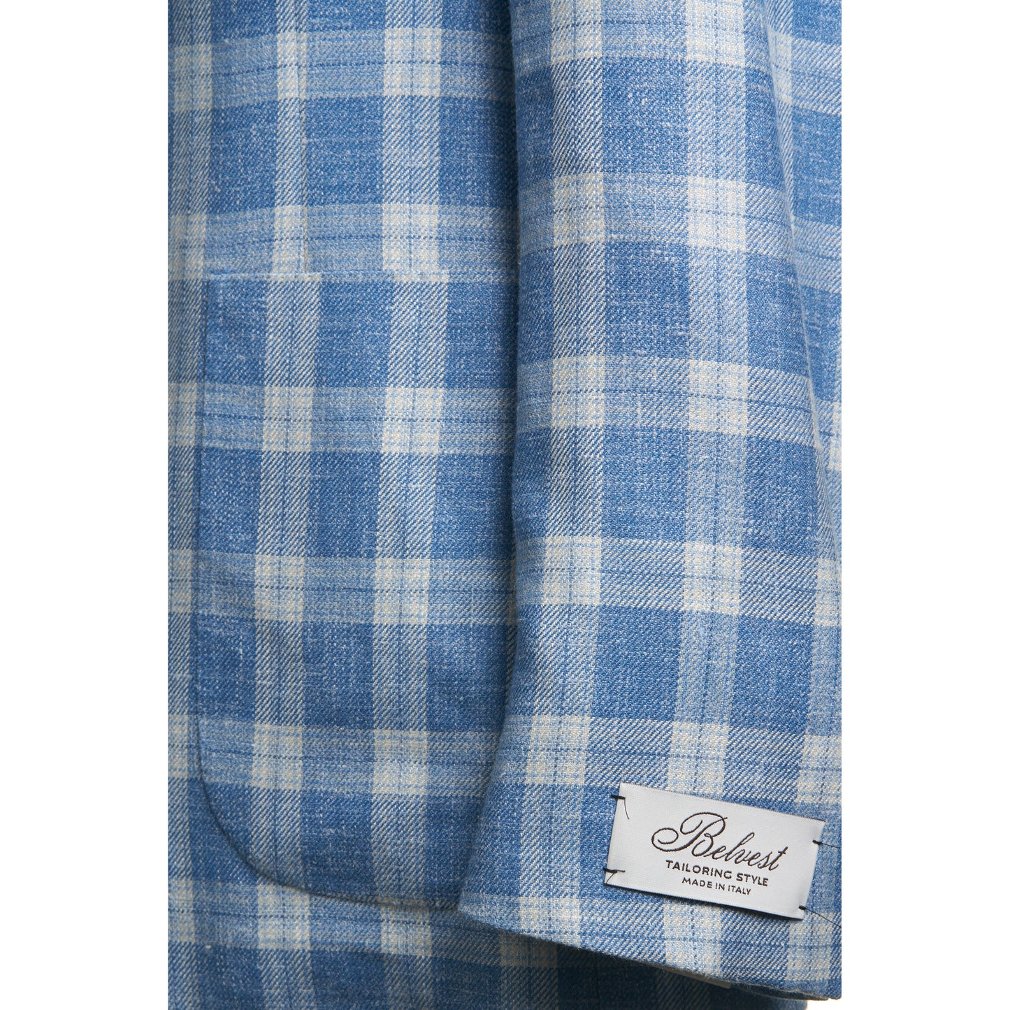 Belvest Jacket-in-the-Box Sport Coat – Light Blue Check