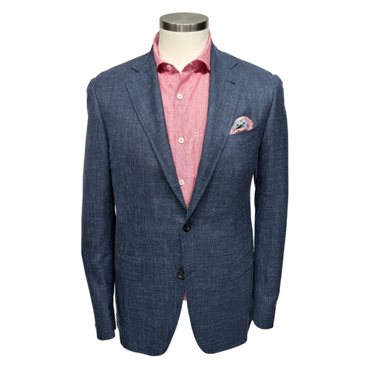 Canali Siena Model Wool Blend Suit in Navy