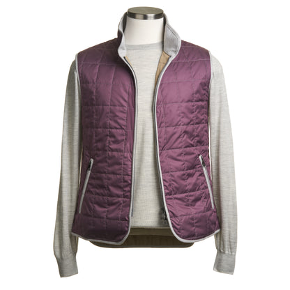 Waterville Water-Repellent Quilted Nylon Vest - Bordeaux