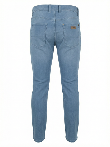 Alberto Jeans Pipe Light Soft Denim in Pale Blue