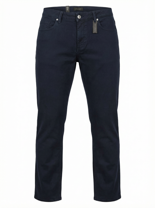 Alberto Jeans Pipe Super Stretch Denim in Navy
