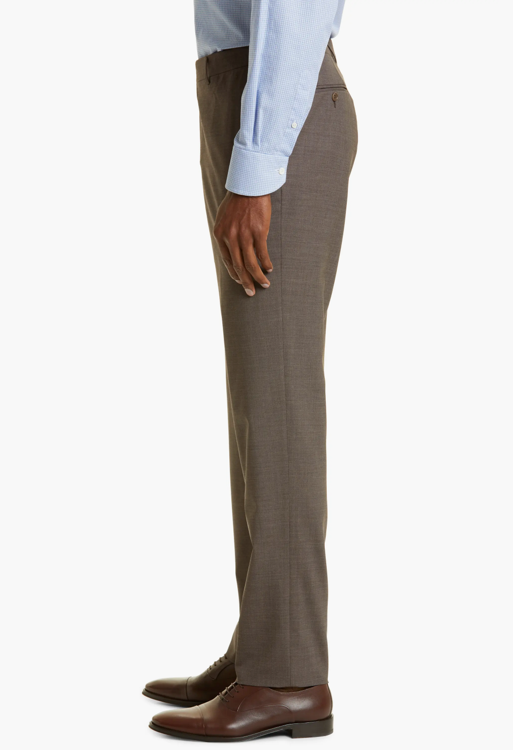 Canali Siena Classic Fit Super 130's Wool Dress Pants in Chocolate Brown