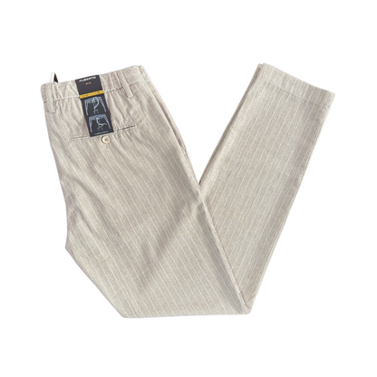 Alberto Linen Casual Jogger Pants – Beige
