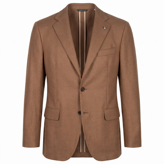 Belvest "Jacket in the Box" Wool, Silk & Cashmere Sport Coat in Camel