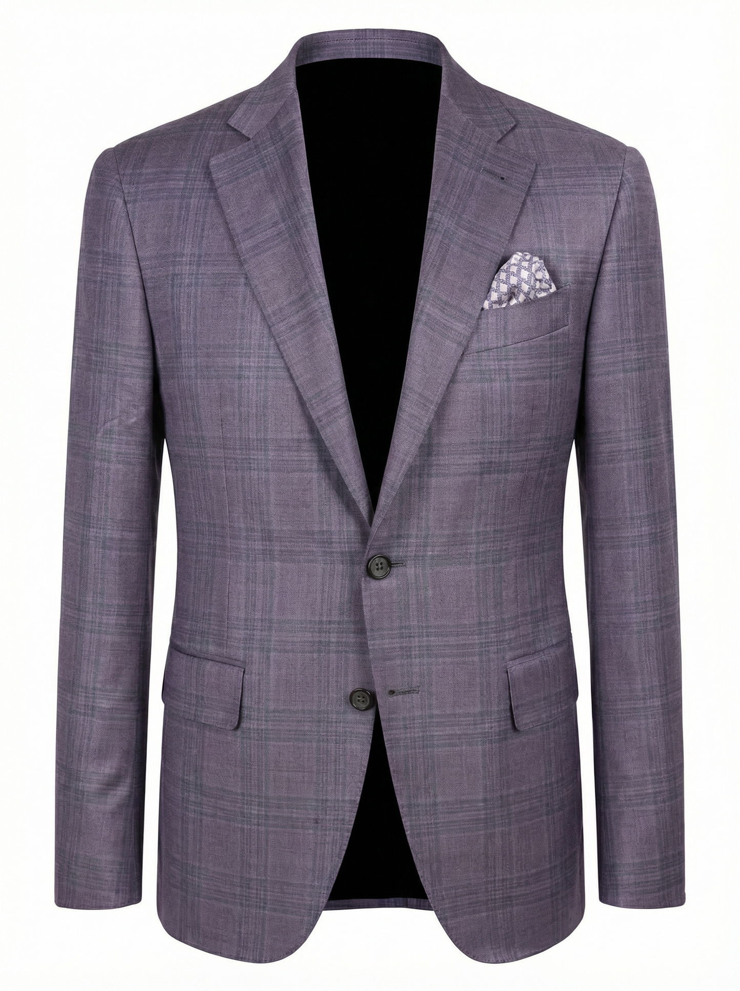 Canali Kei Model Wool Sport Coat in Plum