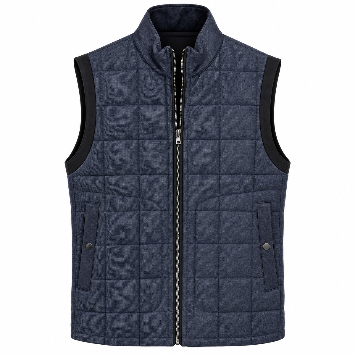 Pal Zileri Reversible Quilted Vest in Blue