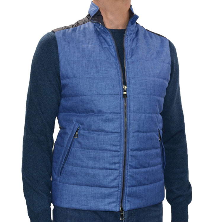 Waterville Water Repellent Quilted Vest in Royal Blue