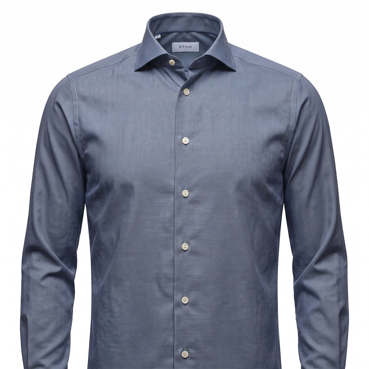 Eton Solid Blue Signature Oxford Shirt in Slim Fit