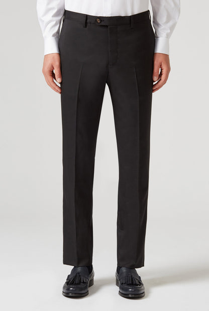 Canali Wool Flannel Dress Pants In Black