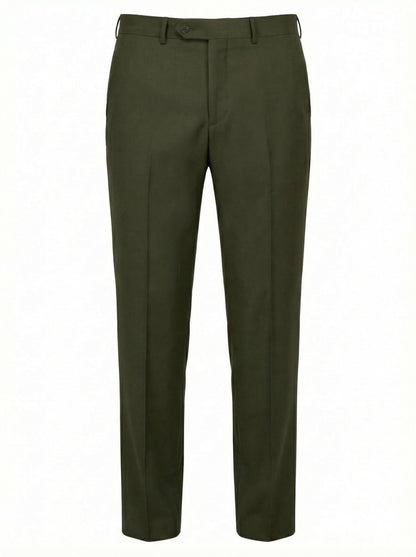 Belvest Super 120s Dress Pants In Olive