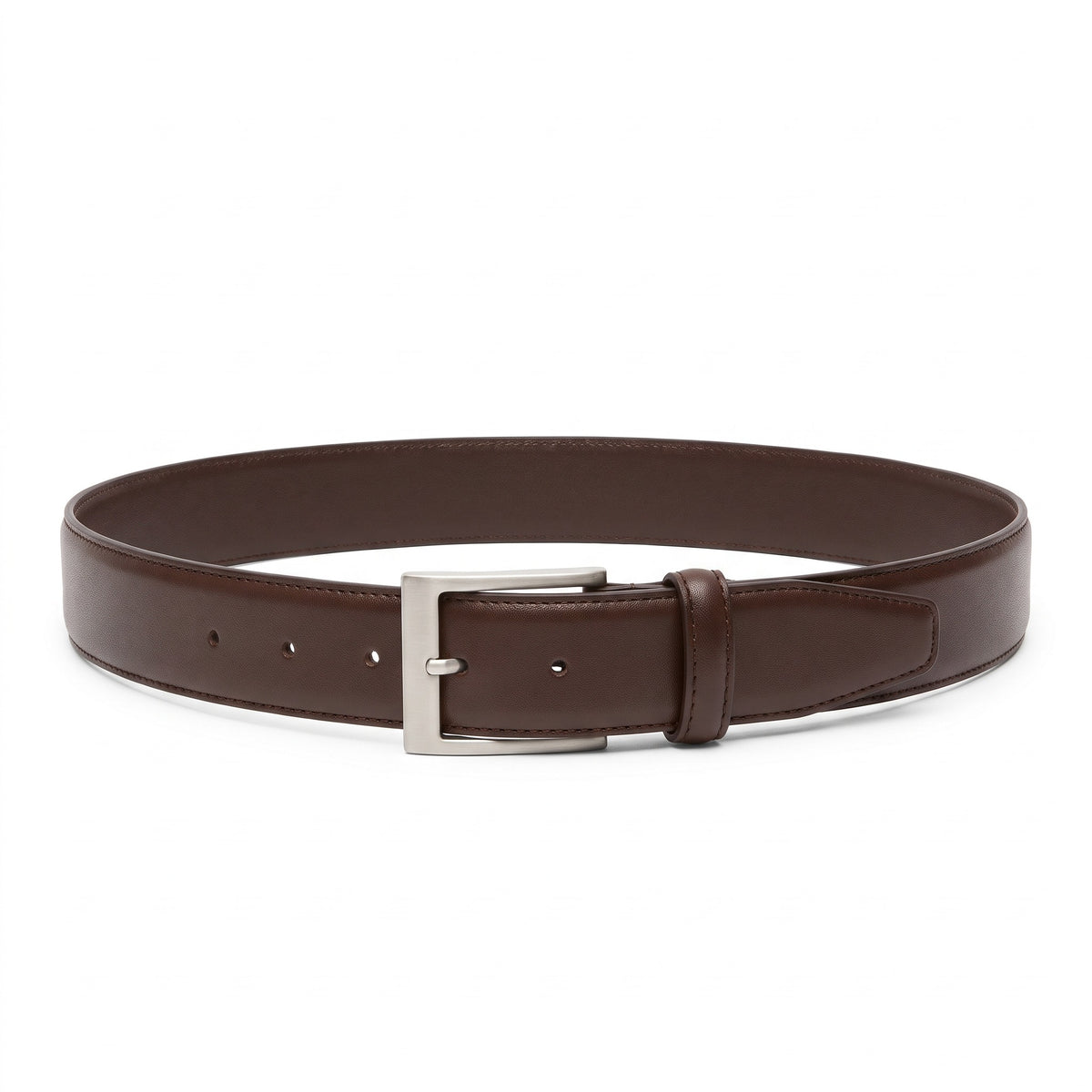 Canali Calfskin Leather Belt in Dark Brown