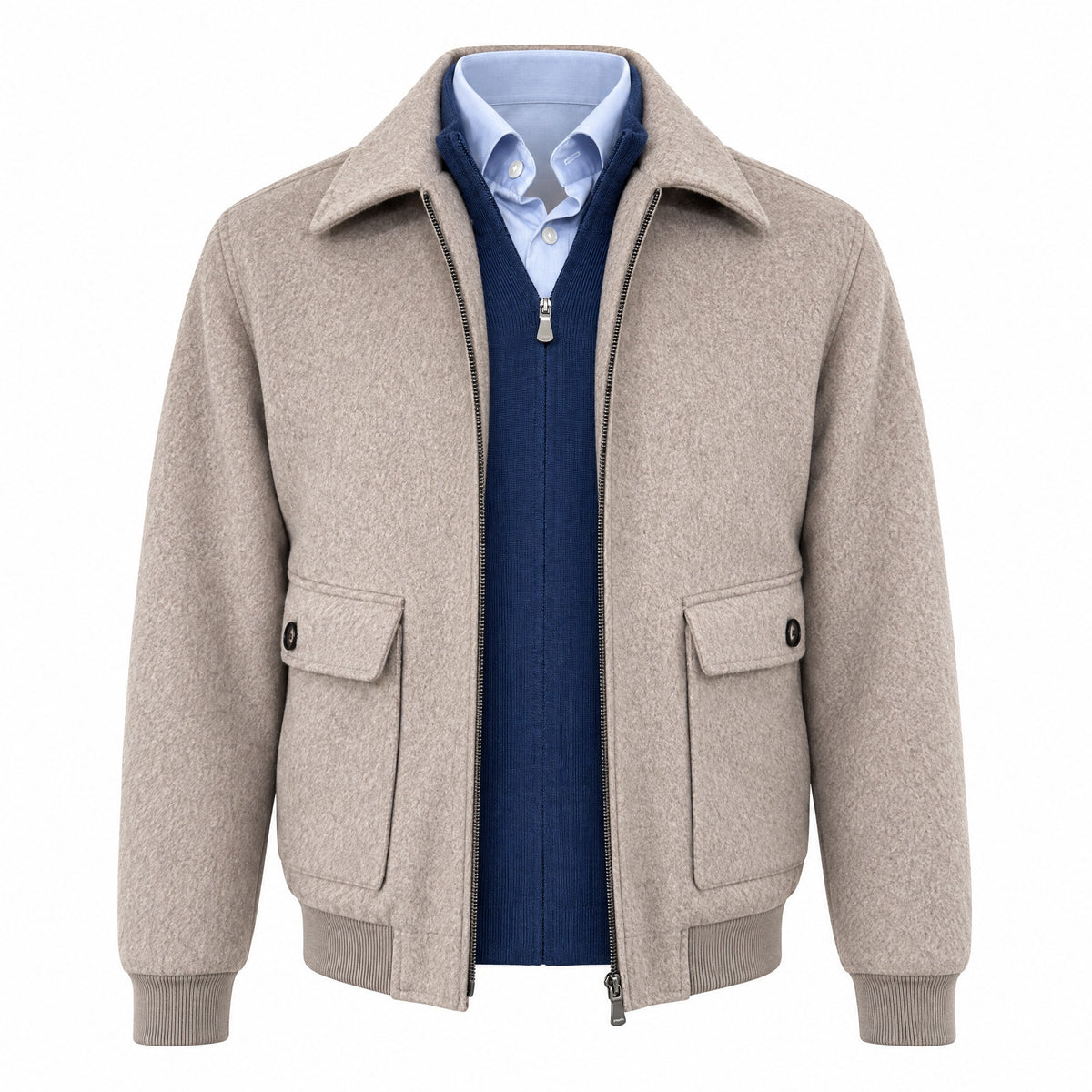 Pal Zileri Casual Wool Jacket in Light Beige