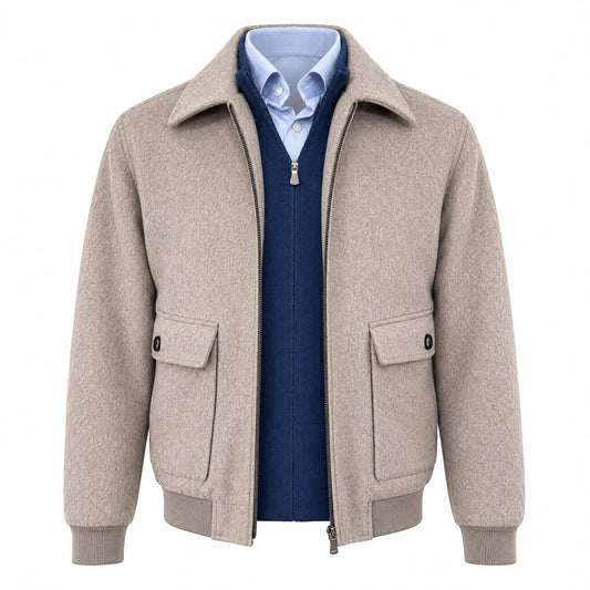 Pal Zileri Casual Wool Jacket in Light Beige