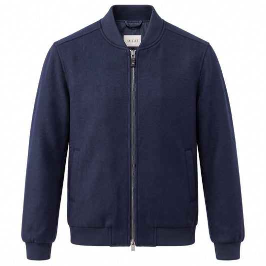 Pal Zileri Water-Repellent Stretch Wool Bomber Blouson in Navy