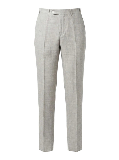 Canali Siena Classic Fit Wool, Silk and Linen Blend Dress Pants in Warm Flax