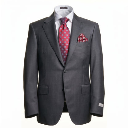 Canali Super 130 Contemporary Model Suit in Solid Gray