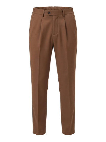 Fradi Wool Popeline Draw String Jogger Pants in Mocha