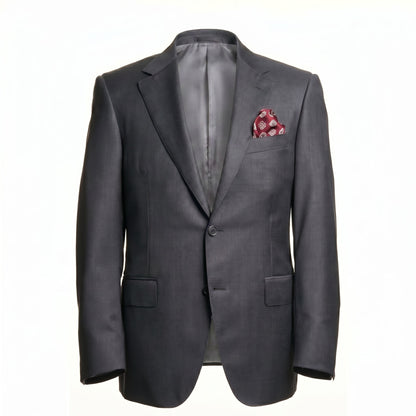 Canali Super 130 Contemporary Model Suit in Solid Gray