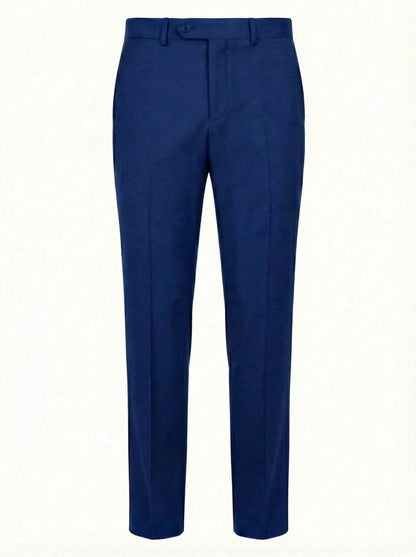 Belvest Super 120s Wool Dress Pants in Mediterranean Blue