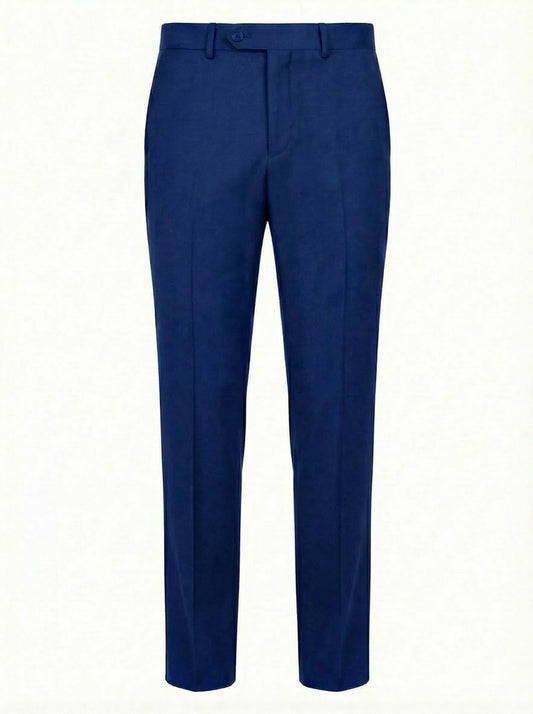 Belvest Super 120s Wool Dress Pants in Mediterranean Blue