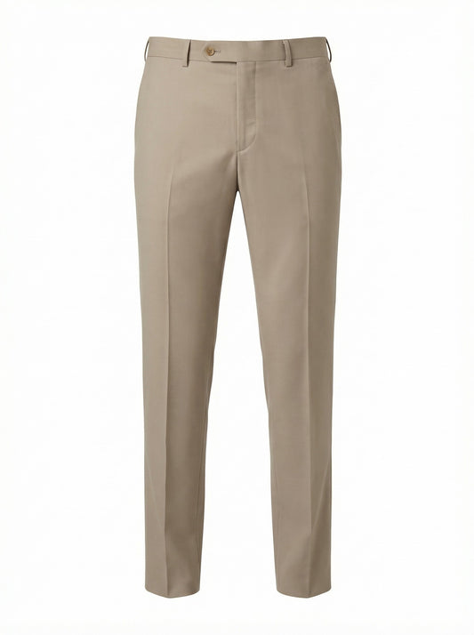 Belvest Super 120s Wool Dress Pants in Tan